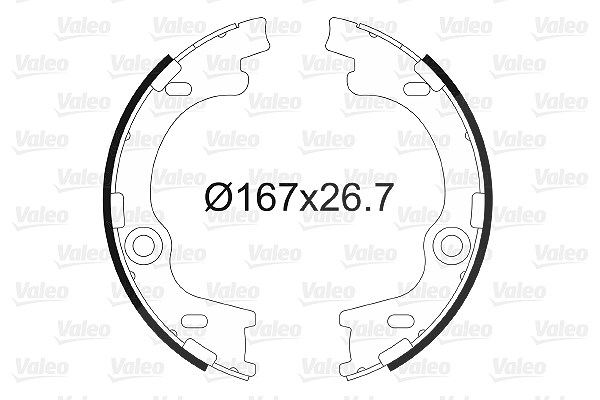 Valeo Bremsbackensatz, Feststellbremse [Hersteller-Nr. 564186] für Hyundai, Kia