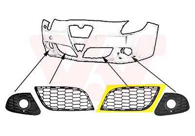 Van Wezel Lüftungsgitter, Stoßfänger [Hersteller-Nr. 0113595] für Alfa Romeo