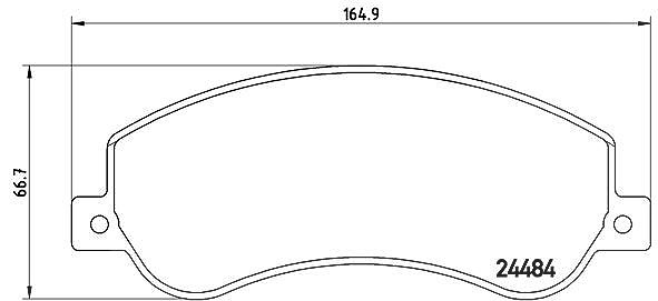 Brembo Bremsbelagsatz Vorderachse [Hersteller-Nr. P85115] für VW