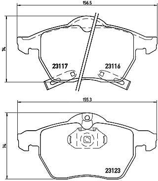 Brembo Bremsbelagsatz, Scheibenbremse [Hersteller-Nr. P59048] für Saab, Vauxhall, Opel