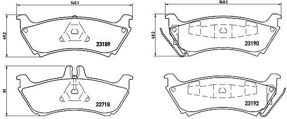 Brembo Bremsbelagsatz, Scheibenbremse [Hersteller-Nr. P50044] für Mercedes-Benz