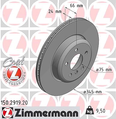 Zimmermann Bremsscheibe [Hersteller-Nr. 150.2919.20] für BMW