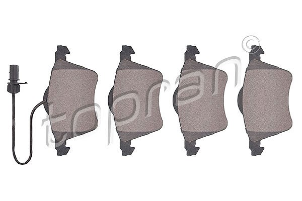 Topran Bremsbeläge vorn (Satz) mit VWK [Hersteller-Nr. 110729] für Ford, Seat, VW