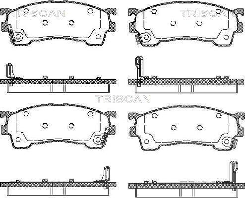 Triscan Bremsbelagsatz, Scheibenbremse [Hersteller-Nr. 811050183] für Mazda, Ford Usa
