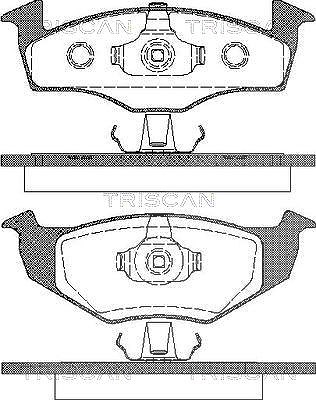 Triscan Bremsbelagsatz, Scheibenbremse [Hersteller-Nr. 811029004] für Skoda, Seat, VW
