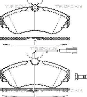 Triscan Bremsbeläge vorne (Satz) [Hersteller-Nr. 811015017] für Citroën, Fiat, Peugeot
