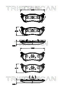Triscan Bremsbelagsatz, Scheibenbremse [Hersteller-Nr. 811023033] für Mercedes-Benz
