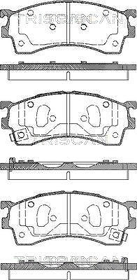 Triscan Bremsbelagsatz, Scheibenbremse [Hersteller-Nr. 811050005] für Mazda