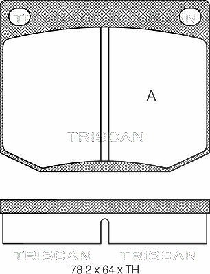 Triscan Bremsbelagsatz, Scheibenbremse [Hersteller-Nr. 811065604] für Saab