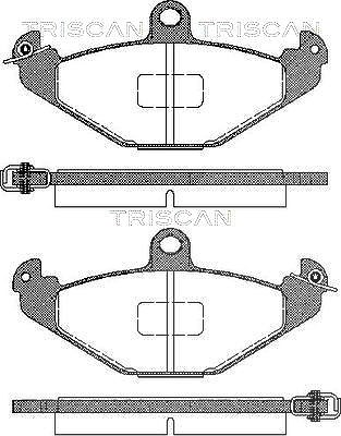 Triscan Bremsbelagsatz, Scheibenbremse [Hersteller-Nr. 811025004] für Renault, Chrysler
