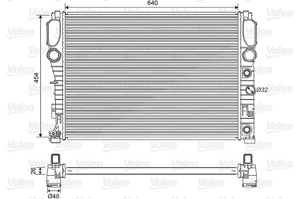 Valeo Kühler, Motorkühlung [Hersteller-Nr. 701575] für Mercedes-Benz
