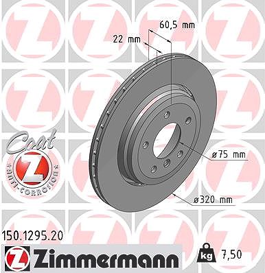 Zimmermann Bremsscheibe [Hersteller-Nr. 150.1295.20] für BMW