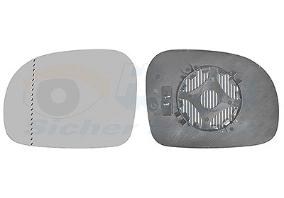 Van Wezel Spiegelglas, Außenspiegel [Hersteller-Nr. 3080835] für Mercedes-Benz
