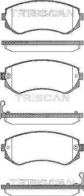 Triscan Bremsbeläge vorne/hinten (Satz) [Hersteller-Nr. 811014014] für Nissan
