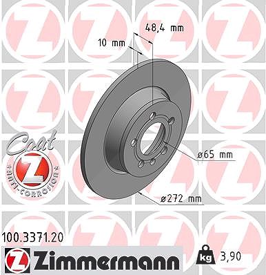 Zimmermann 1x Bremsscheibe [Hersteller-Nr. 100.3371.20] für Audi