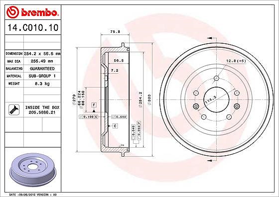 Brembo Bremstrommel 14.C010.10 - Bild 3