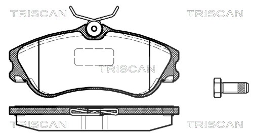 Triscan Bremsbelagsatz, Scheibenbremse [Hersteller-Nr. 811028021] für Peugeot, Citroën