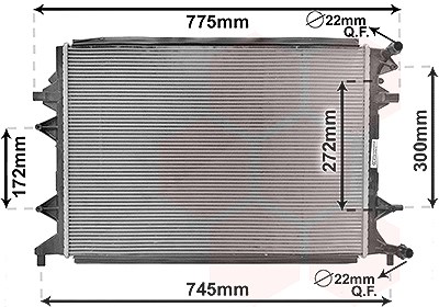 Van Wezel Kühler, Motorkühlung [Hersteller-Nr. 58002370] für VW
