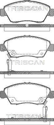 Triscan Bremsbelagsatz, Scheibenbremse [Hersteller-Nr. 811040168] für Honda