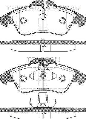 Triscan Bremsbelagsatz, Scheibenbremse [Hersteller-Nr. 811023008] für VW, Mercedes-Benz