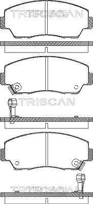 Triscan Bremsbelagsatz, Scheibenbremse [Hersteller-Nr. 811050872] für Mazda