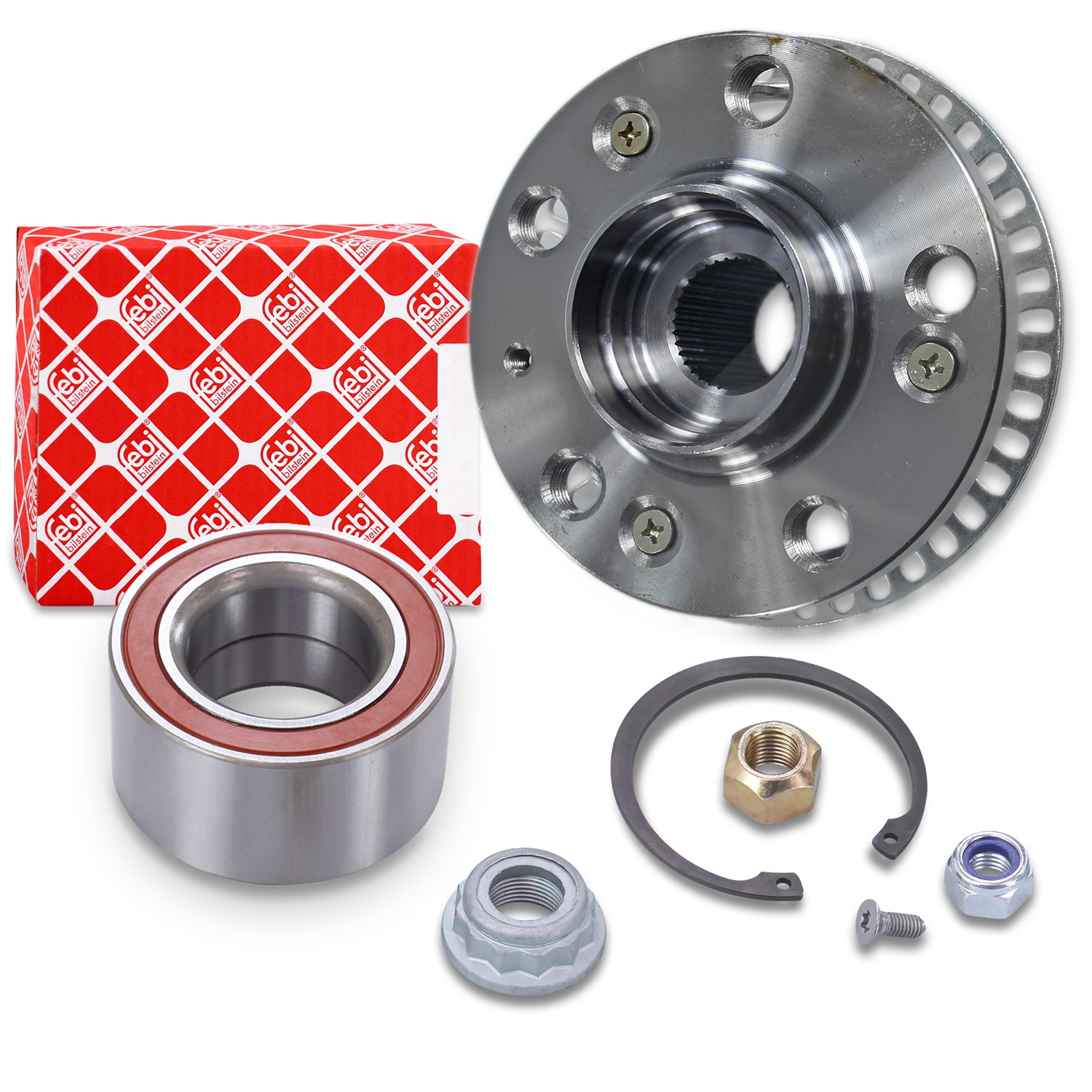 Febi Bilstein Radlagersatz + Radnabe vorne [Hersteller-Nr. 40279807] für Seat, VW