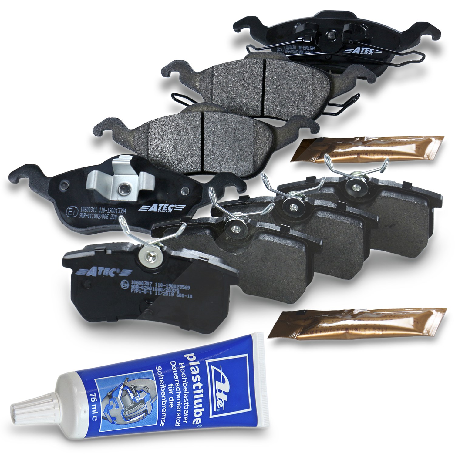 Bestprice Satz Bremsbeläge + Plastilube vorne hinten [Hersteller-Nr. 40372001] für Ford
