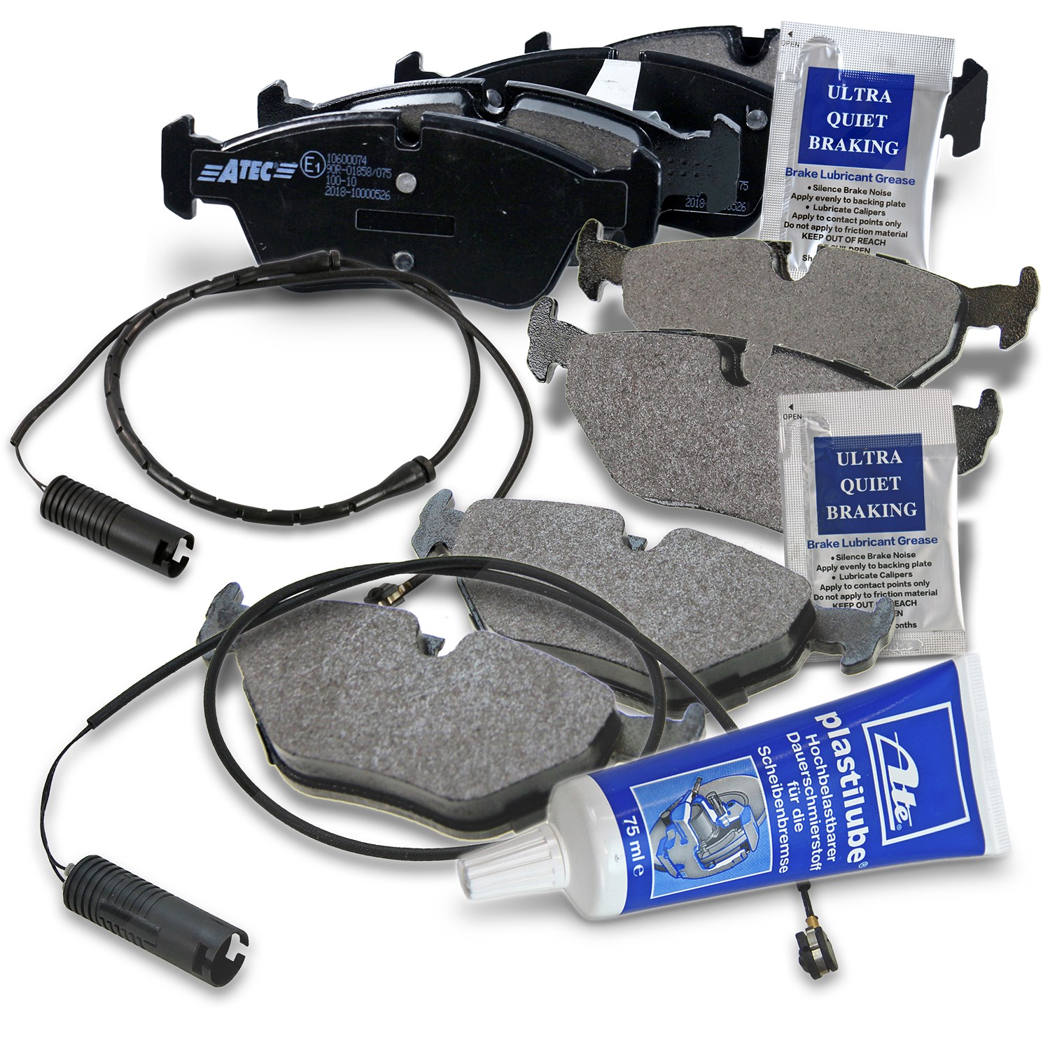 Bestprice Satz Bremsbeläge +VWK +Plastilube vorne hinten [Hersteller-Nr. 40372004] für BMW