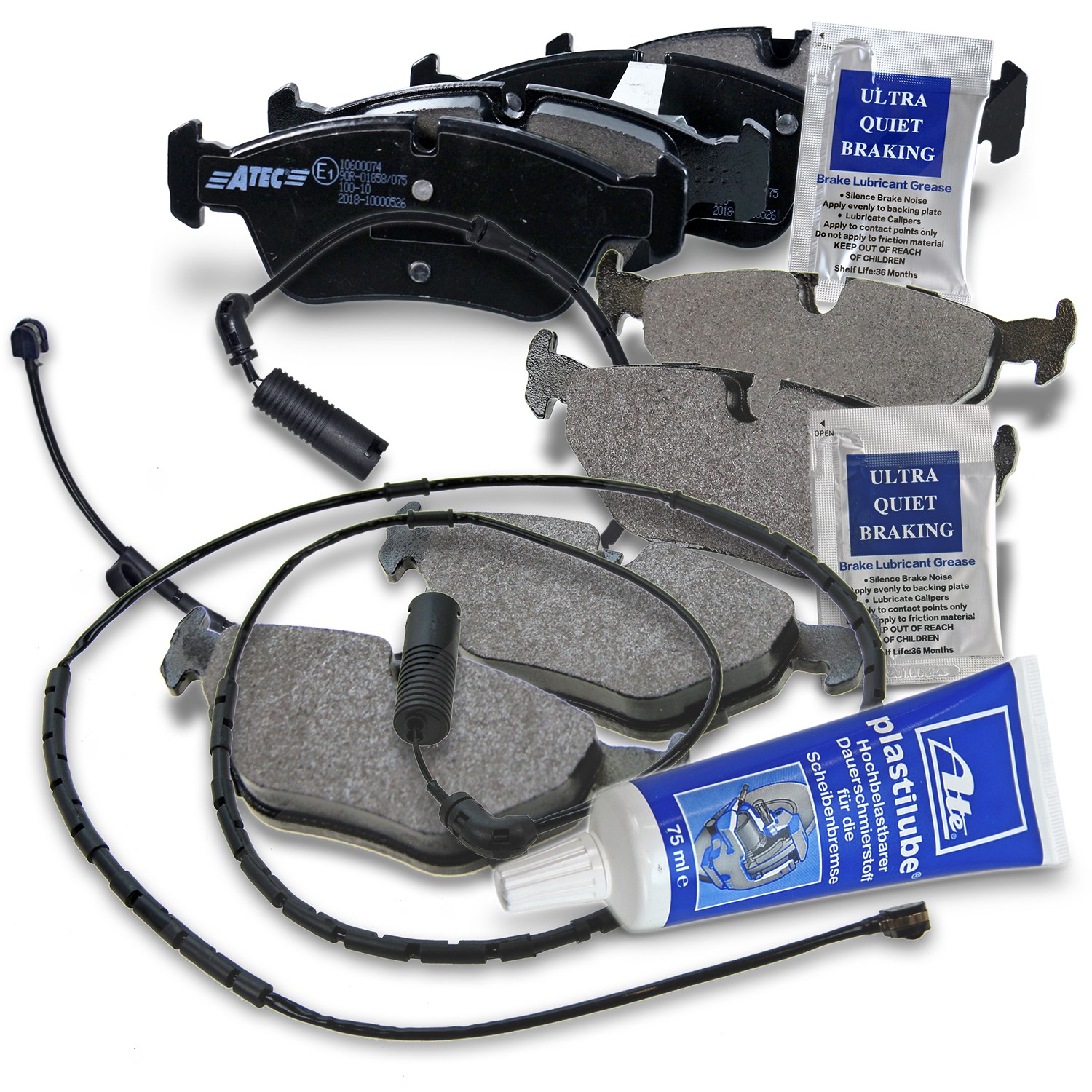 Bestprice Satz Bremsbeläge +VWK +Plastilube vorne hinten [Hersteller-Nr. 40372005] für BMW