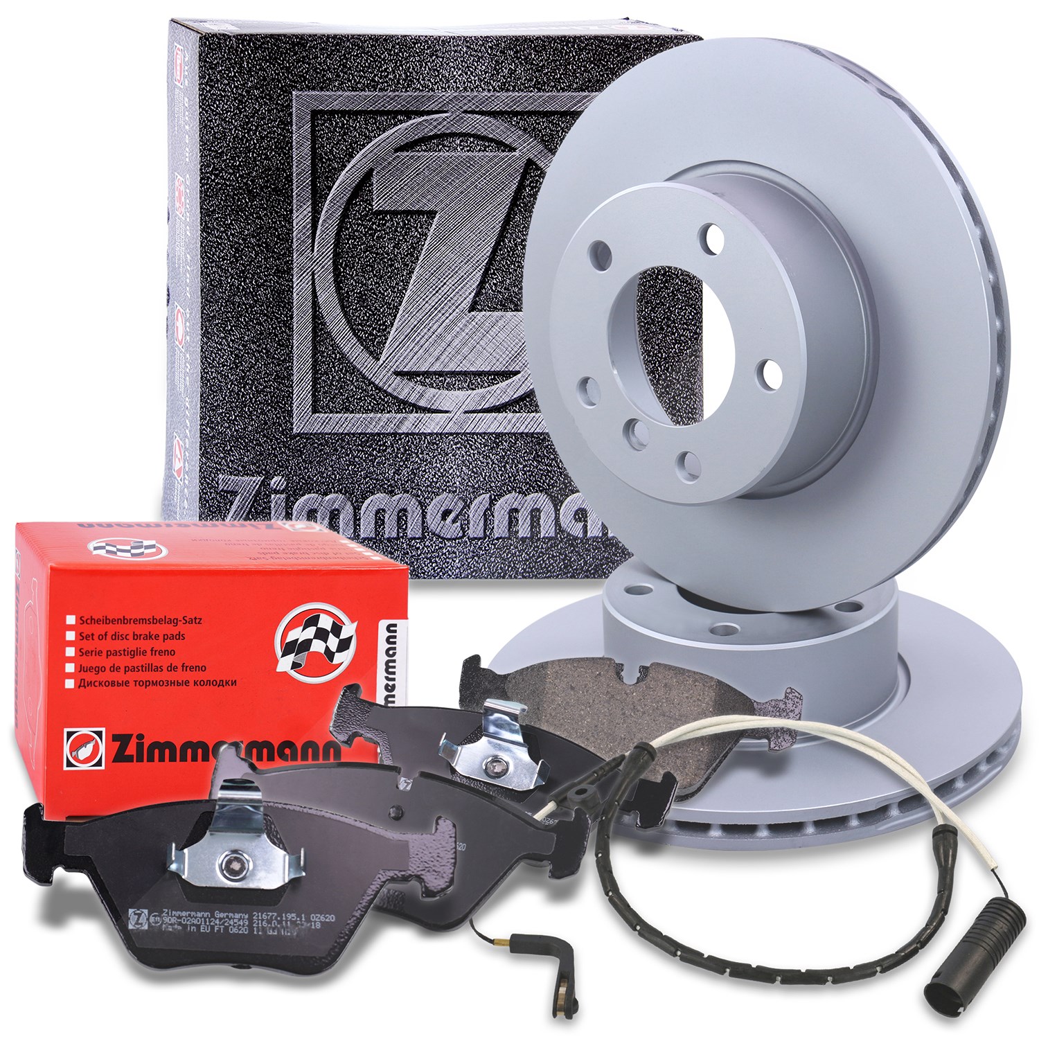 Zimmermann Bremsscheiben +Bremsbeläge +VWK Vorne [Hersteller-Nr. 40372006] für BMW