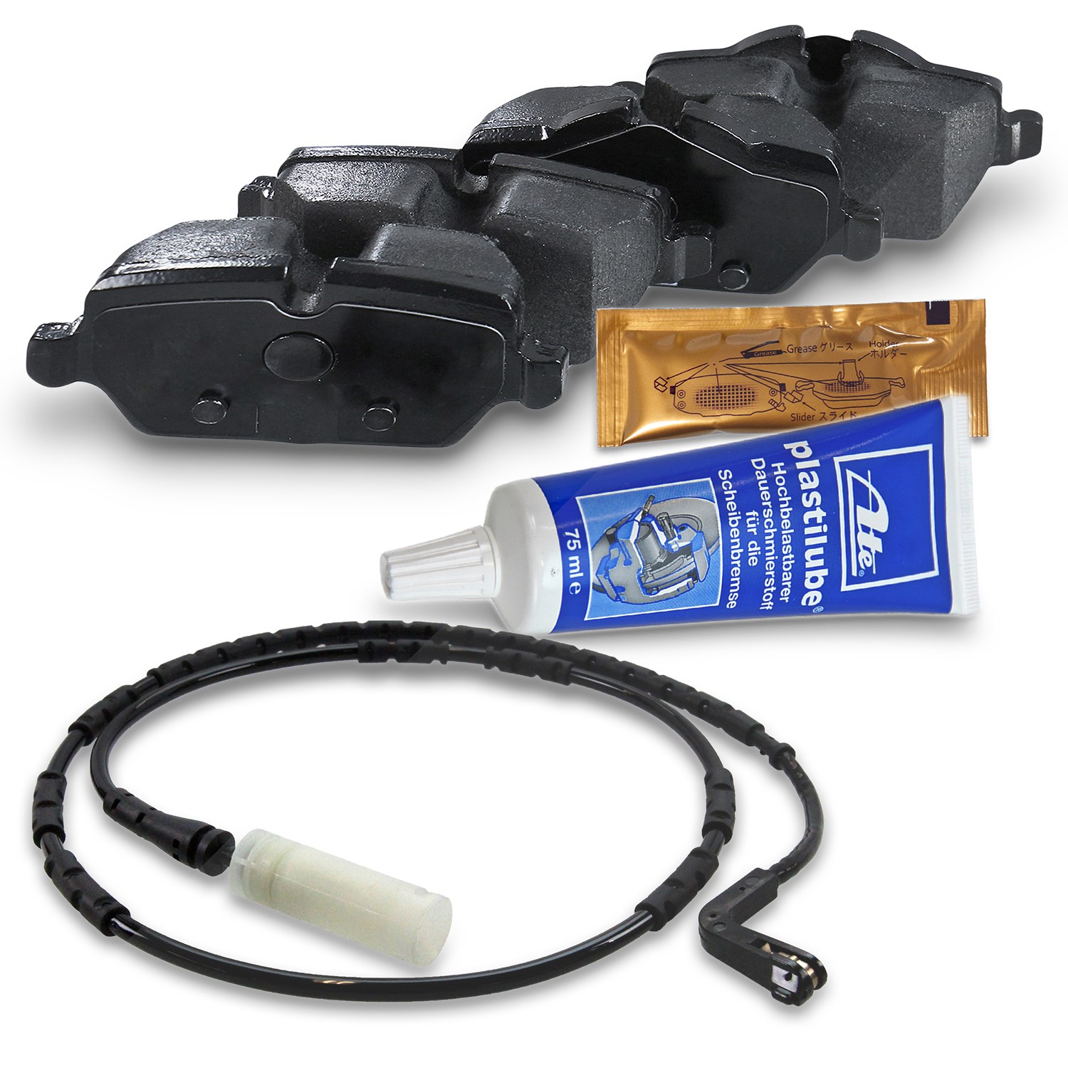 Bestprice Satz Bremsbeläge +VWK +Plastilube hinten [Hersteller-Nr. 40372013] für BMW