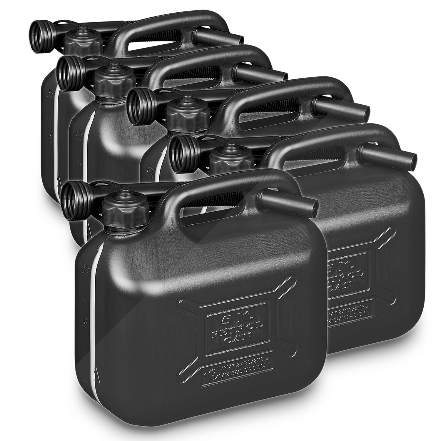 Proplus 5x Benzinkanister 5L Kunststoff UN-geprüft [Hersteller-Nr. 530033]