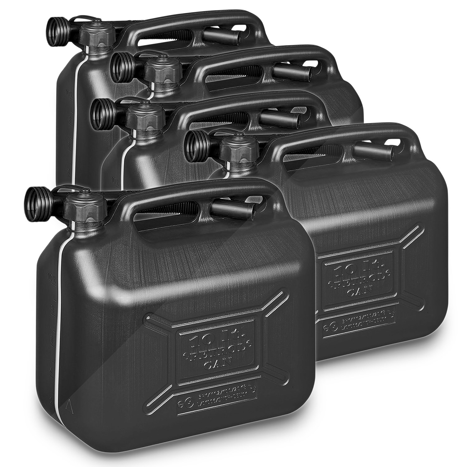 Proplus 5x Benzinkanister 10L Kunststoff UN-geprüft [Hersteller-Nr. 530040]