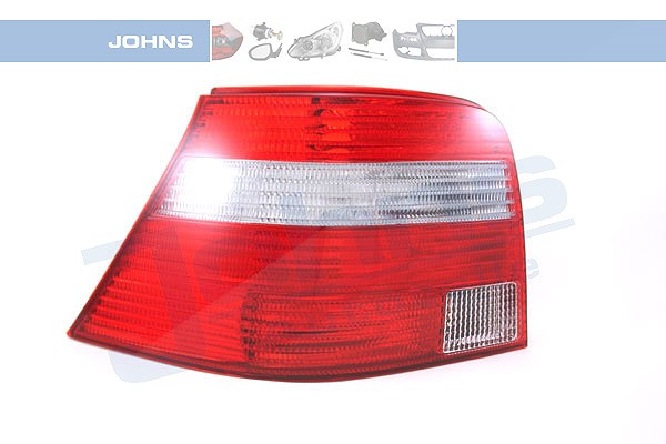 Johns Heckleuchte rot/weiß, ohne Lampenträger [Hersteller-Nr. 953987-7] für VW