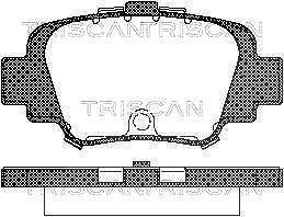 Triscan Bremsbeläge hinten (Satz) [Hersteller-Nr. 811014002] für Nissan