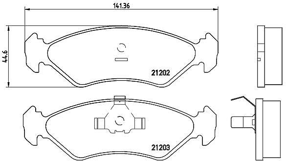 Brembo Bremsbelagsatz, Scheibenbremse [Hersteller-Nr. P24028] für Ford