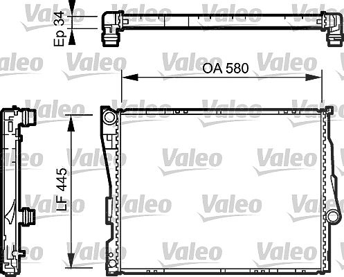 Valeo Kühler, Motorkühlung [Hersteller-Nr. 734276] für BMW