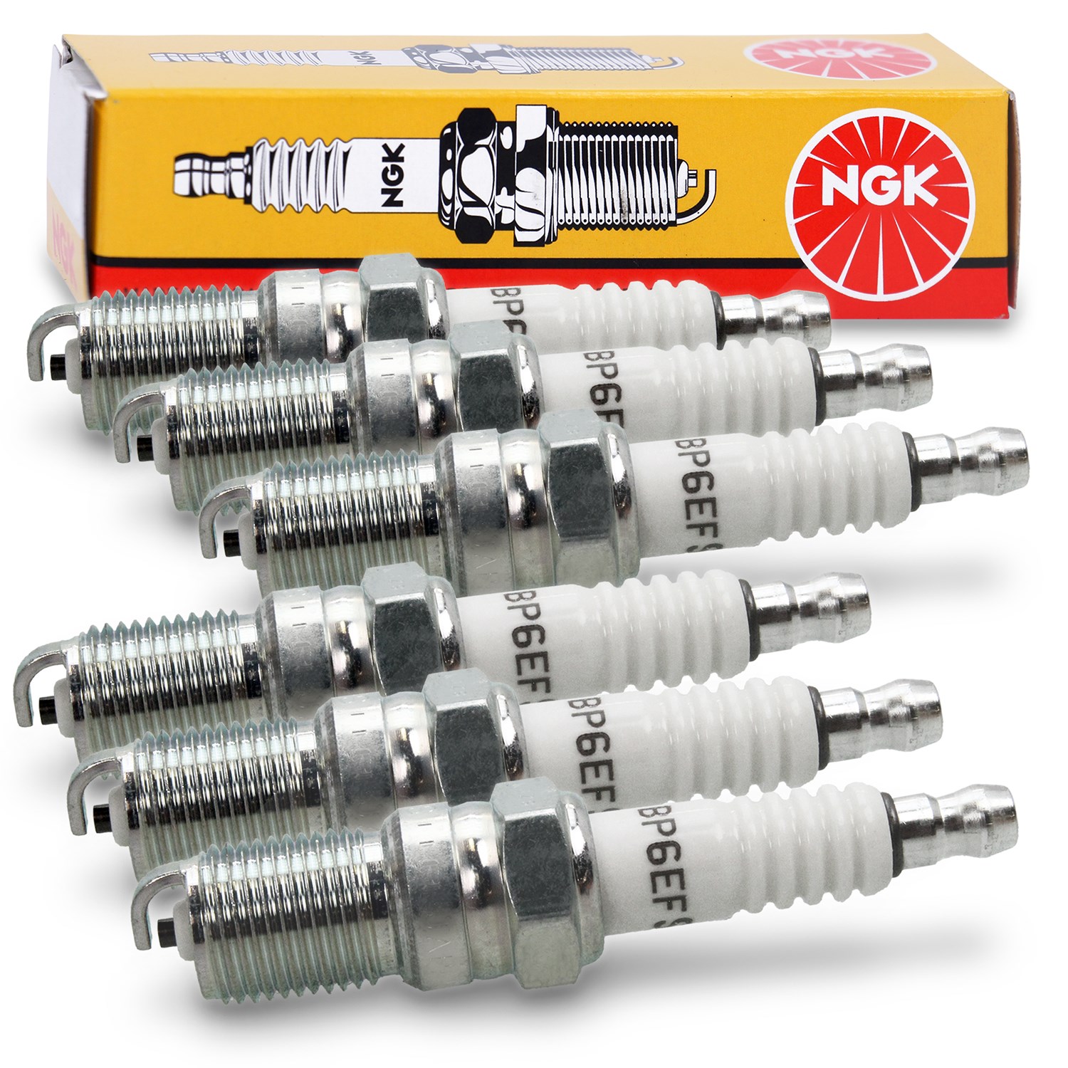 Ngk 6x Zündkerze [Hersteller-Nr. 3812] für Renault, Peugeot, Volvo, Mercedes-Benz, Alpine