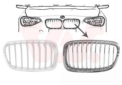 Van Wezel Kühlergitter [Hersteller-Nr. 0633513] für BMW