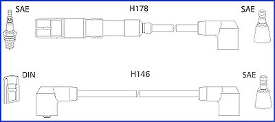 Hüco Zündleitungssatz [Hersteller-Nr. 134755] für Mercedes-Benz