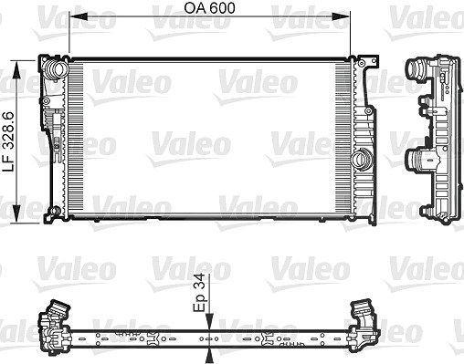Valeo Kühler, Motorkühlung [Hersteller-Nr. 735612] für BMW