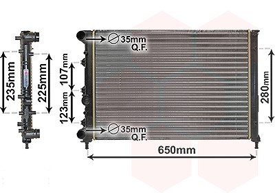 Van Wezel Kühler, Motorkühlung [Hersteller-Nr. 01002144] für Alfa Romeo