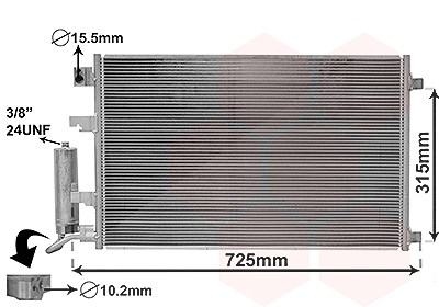 Van Wezel Kondensator, Klimaanlage [Hersteller-Nr. 13015702] für Nissan