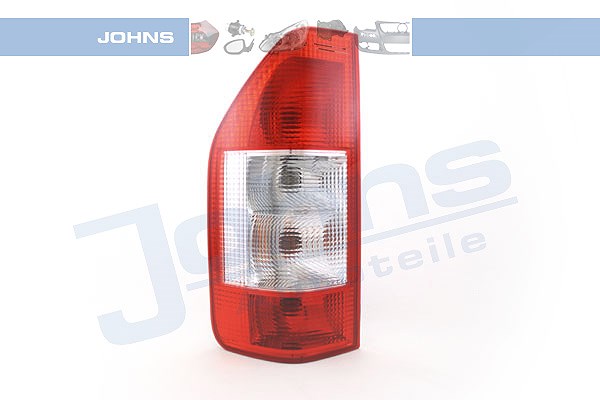 Johns Heckleuchte rot/weiß mit Lampenträger [Hersteller-Nr. 506387-2] für Mercedes-Benz