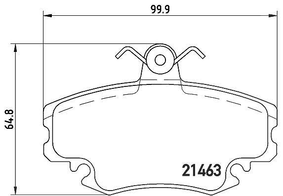 Brembo Bremsbelagsatz, Scheibenbremse [Hersteller-Nr. P68038] für Alpine, Renault, Dacia, Peugeot
