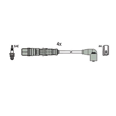 Hüco Zündleitungssatz [Hersteller-Nr. 134289] für Seat, Skoda, VW