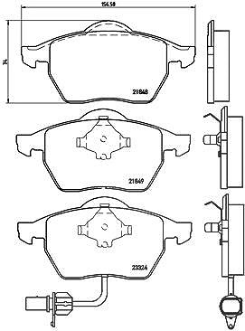 Brembo Bremsbeläge vorne (Satz) mit VWK [Hersteller-Nr. P85060] für VW, Ford, Seat