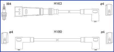 Hüco Zündleitungssatz [Hersteller-Nr. 134715] für Audi, VW