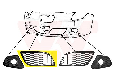Van Wezel Lüftungsgitter, Stoßfänger [Hersteller-Nr. 0113596] für Alfa Romeo