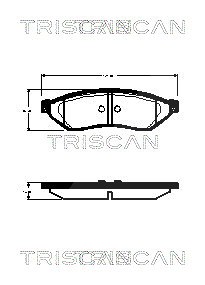 Triscan Bremsbelagsatz, Scheibenbremse [Hersteller-Nr. 811021009] für Chevrolet, Daewoo